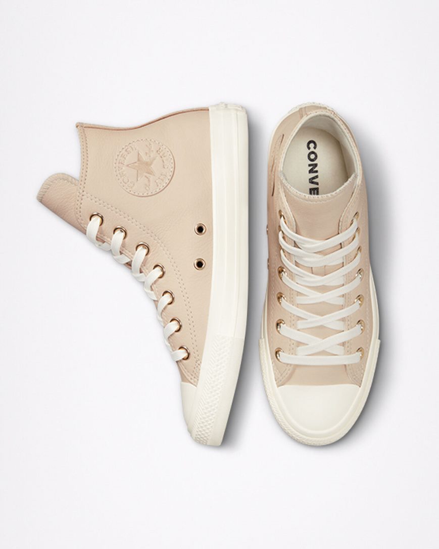 Zapatillas Altas Converse Chuck Taylor All Star Earthy Neutrals Mujer Albaricoque Doradas Claro | PE 57E240